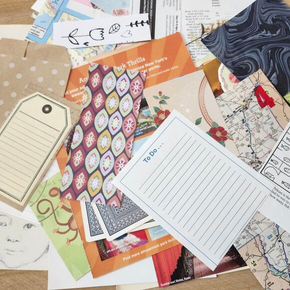 70 + Piece Ephemera Lot Junk Journal Scrapbooking Paper Supplies Mixed Bundle - Picture 4 of 8